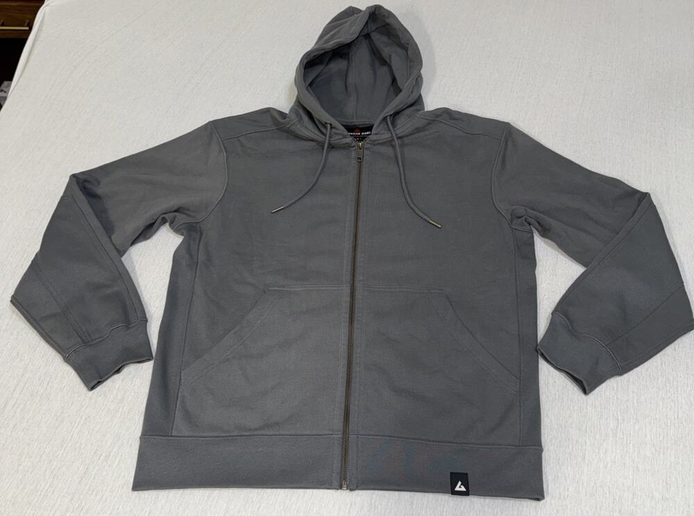 American Giant Classic Full-Zip Hoodie Mens M Gray 100% Cotton Made in USA New